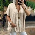 thumbnail image 1 of TMOYZQ Womens Plus Size Dressy Sparkly Sequin T-Shirts Casual Summer Short Sleeve V-Neck Glitter Evening Party Club Cocktail Shirts Oversized Tee Tops Blouse, 1 of 6