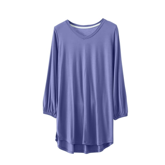 Loopsun Plus Size Womens Summer Tops, Women Blouse Plain Casual Fashion Round-Neck Regular Sleeveless Sleepwear Tops Blue XXXXL