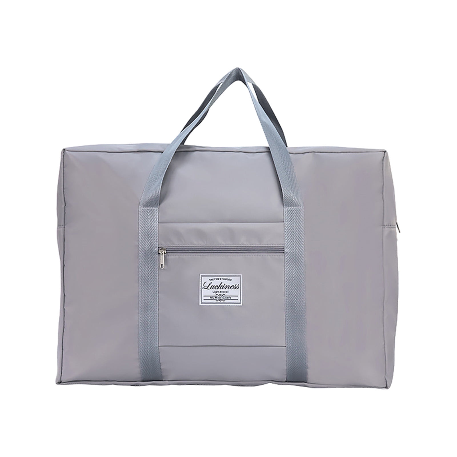 PlasMaller Gym Duffel Bag For Women - Water-Resistant Travel Tote & Carry-On With Luggage Strap, Grey - View #5