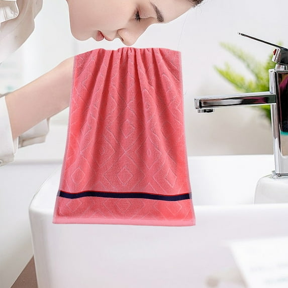 Summer Savings 2025! PRETXORVE Hand Towels, Bathroom Hand Towels, Towel Thickened Soft Absorbent Plain Color Household Wash Face Gift Towel