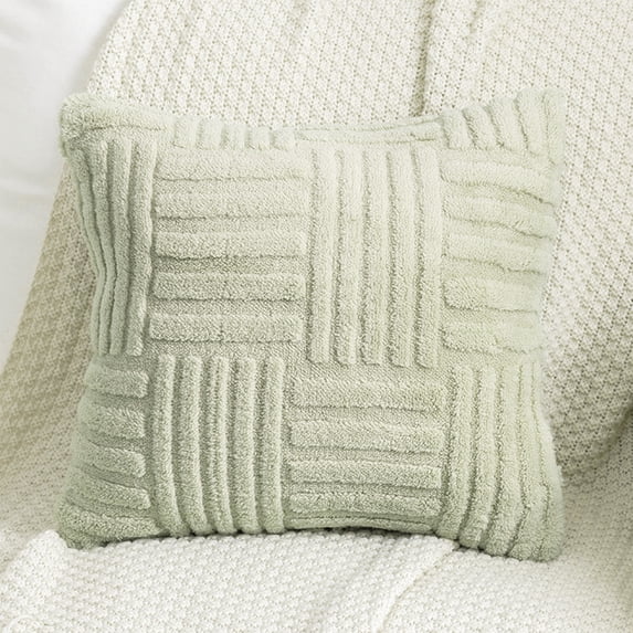 Summer Savings 2025! PRETXORVE Pillowcases, Pillowcase Pillowcase with Striped Concealed Zip Removable Breathable and Warm No Deformation Solid Colour Cushion Cover Pillowcase