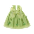 thumbnail image 1 of 2025 TAGOLD Toddler Girls Summer Dress,Casual Dress for Kids,Toddler Kids Kids Girls Cute Summer Mesh Solid Color Print Bow Suspenders Dress Skirt, 1 of 5