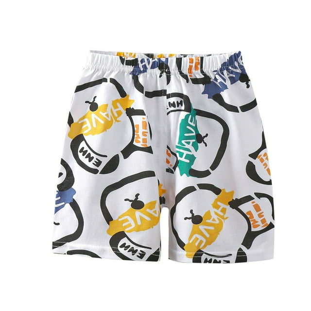 Summer Savings Agkizg Summer Boys Shorts, Toddler Boys Athletic Shorts, Pattern Elastic Waist Cotton Sweat Shorts Casual Short Trousers Sports Shorts with Pockets 4-5 Years