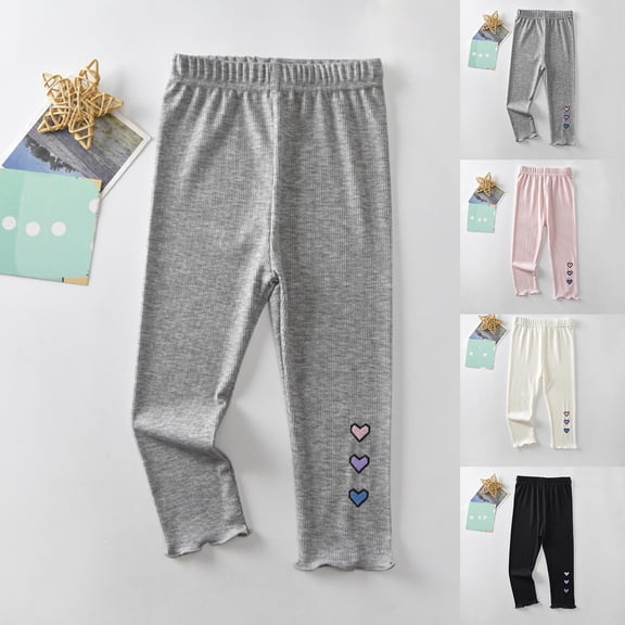 Agkizg Summer Boys Leggings,Kids Casual Home Pants,Thin Heart Printed Breathable Cropped Pants Elastic Pants Lightweight Comfortable Toddler Boys Clothing