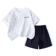 thumbnail image 1 of Agkizg 2PC Breathable Short Sleeve Top Shorts Set Sport Summer Outfits (Boy's or Boy's Plus),2-Piece Set,Sizes 5-16 Years, 1 of 3