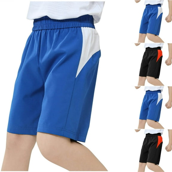 Agkizg Summer Boys Shorts,Toddler Boys Athletic Shorts,Solid Color Elastic Waist Sweat Shorts Casual Short Trousers Sports Shorts with Pockets 11-12 Years