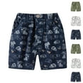 thumbnail image 1 of Agkizg Summer Boys Shorts,Toddler Boys Denim Shorts,Pattern Elastic Waist Jean Shorts Casual Short Trousers with Pockets 3-4 Years, 1 of 3