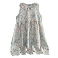 thumbnail image 1 of Agkizg Summer Girls Dresses,Toddler Girls Casual Sundress,Summer Toddler Baby Girls Sleeveless Dress Graphic Print Flying Sleeve Dress Loose Fitting Flowy Beach Dress, 1 of 4