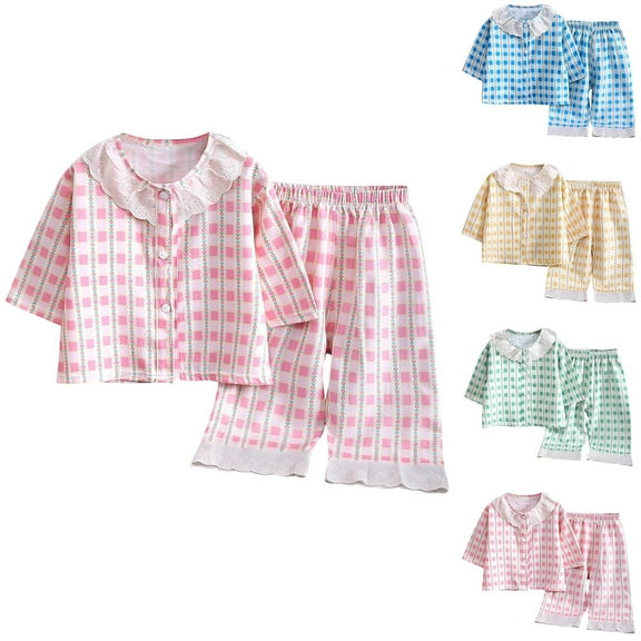 Agkizg Summer Girls Outfit Sets,Toddler Girls Clothing Sets,Short Sleeve Tops and Long Pants Outfit Set Solid Color Comfortable and Cute Loungewear Sets Casual 2 Piece Outfits