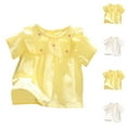 thumbnail image 1 of Agkizg Toddler Girls Summer Top,Short Sleeve T-shirt for Kids,New Three-dimensional Flower Top Fashionable and Fresh Versatile Top Breathable Casual Tees, 1 of 5