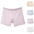 thumbnail image 1 of Ahuyic Girls Panties Girls Boys Underwear 7-18 Years Solid Color Boxers Briefs Breathable for Teen Girls 130 White, 1 of 5
