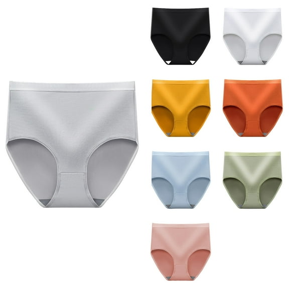 Ahuyic Girls Panties Girls Boys Underwear High-Waist Triangular Briefs Leak-Proof Breathable for Big Girls L White