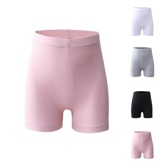 Ahuyic Girls Pants Girls Boys Shorts 3-10 Years Solid Color Boxers Shorts Thin Breathable for Girls 130 Gray