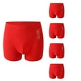 thumbnail image 1 of Ahuyic Mens Boxers Adult Mens Underwear Mid-Rise Red Boxers Briefs Breathable Festive for Men XXXL Red, 1 of 5