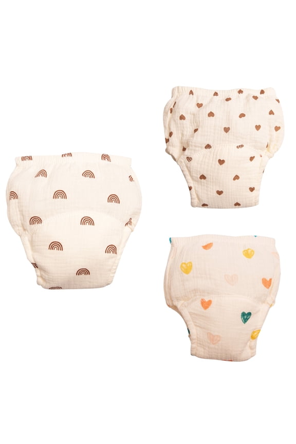 Toddler Kids Underwear Girls Boys Underwear 3 Months-2 Years Training Pants Soft Breathable Comfortable for Summer Babies 100 Khaki