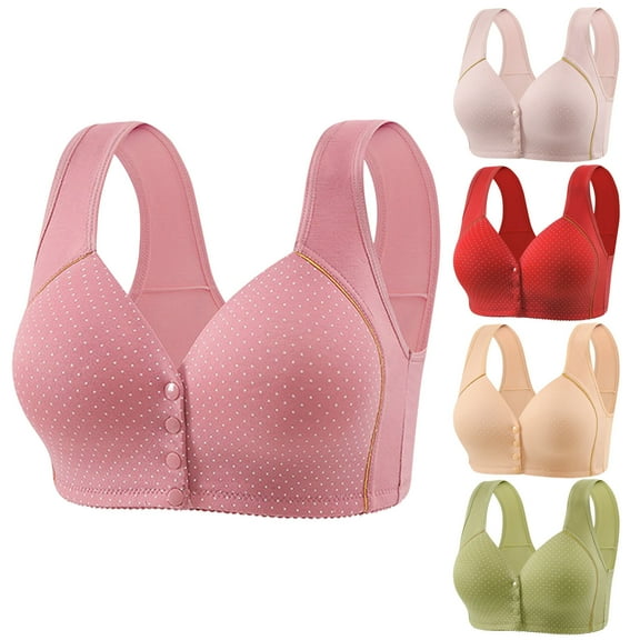 Summer Akafmk Plus Size Womens Bras,Front Closure Bras for Women,Women's Nursing Bra Maternity Sleeping Underwear Large Size Large Cup No Underwear Women Daily Bra Red L