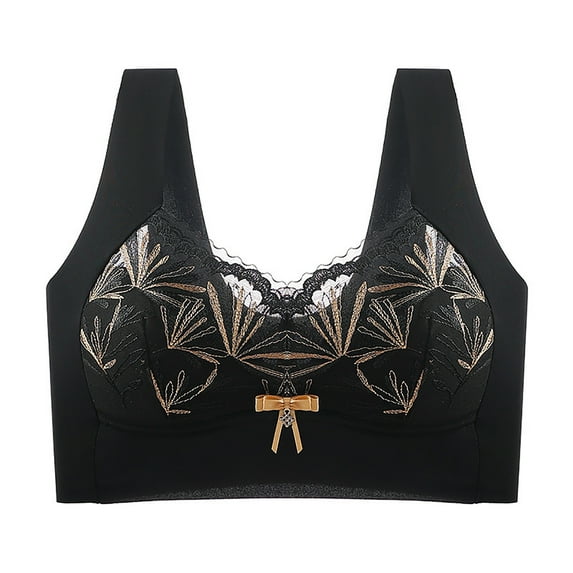 Summer Akafmk Plus Size Womens Bras,Push Up Bras for Women,Lace Adjustable Comfortable No Steel Ring Gathering Underwear Sagging Upper Support Side Accessory Breathable Bra Black XXXL