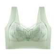thumbnail image 1 of Summer Akafmk Plus Size Womens Bras,Push Up Bras for Women,Lace Adjustable Comfortable No Steel Ring Gathering Underwear Sagging Upper Support Side Accessory Breathable Bra Green XXXL, 1 of 5