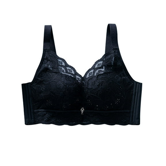 Summer Akafmk Plus Size Womens Bras,Push Up Bras for Women,Women's Gathering Collection Accessory Breast Adjustment Underwear Lace Bra Breathable Bra Black XXL