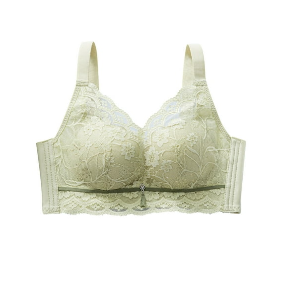 Summer Akafmk Plus Size Womens Bras,Push Up Bras for Women,Women's Gathering Collection Accessory Breast Adjustment Underwear Lace Bra Breathable Bra Yellow XXL