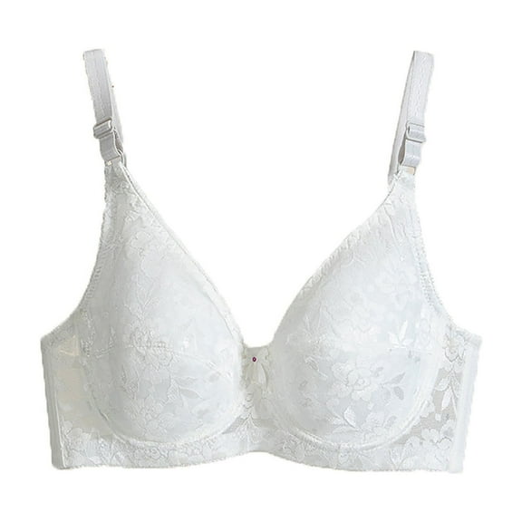 Summer Akafmk Plus Size Womens Bras,Push Up Bras for Women,Women's Soft Steel Bra Summer Lace Thin Breathable Adjustable Sagging No Sponge Plus Size Bra White XL