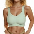 thumbnail image 1 of Summer Savings Akafmk Plus Size Womens Bras, Sports Bras for Women, Woman's Comfortable Lace Breathable Bra Underwear No Rims Green M, 1 of 6
