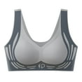 thumbnail image 1 of Summer Akafmk Plus Size Womens Bras,Sports Bras for Women,Woman's Printing No Buckle Ventilate Sport Bras Without Steel Rim Gray M, 1 of 5