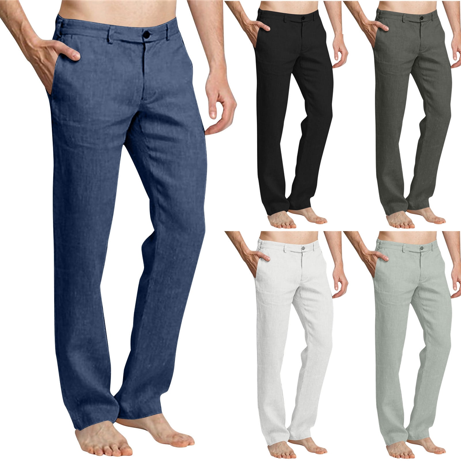 Summer Savings Akafmk Summer Mens Golf Pants, Work Dress Pants for Men ...