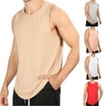 thumbnail image 1 of Summer Akafmk Summer Mens Tank Top,Sleeveless Athletic Undershirt for Men,Men Casual Fashion Solid Pullover Round Neck Sports Tank Blouse, 1 of 3