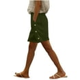 thumbnail image 1 of Summer Akafmk Summer Womens Shorts,Plus Size Women Cotton Linen Shorts,Women's Loose Solid Color Shorts Thin Casual Shorts Sports Wearable Shorts Elastic Waist, 1 of 5