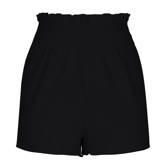 Summer Akafmk Summer Womens Shorts,Women Casual Shorts,Women's Solid Color Fashionable Elegant Elastic Waist Shorts