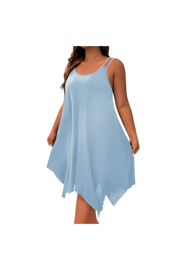Summer Akafmk Women Maternity Dress,Plus Size Womens Casual Dresses,Summer Sleeveless Round-Neck Outwear Fashion Loose Breathable Dress For Women Loose Fitting Flowy Sundress Beach Dress