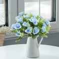 thumbnail image 1 of Summer Artificial Dahlia Flowers Spring Summer Decor, 3 Heads Long Stem Silk Faux Flowers Bouquet for Mother's Day Wedding Home Table Centerpieces Party Decorations Floral Arrangements, 1 of 6
