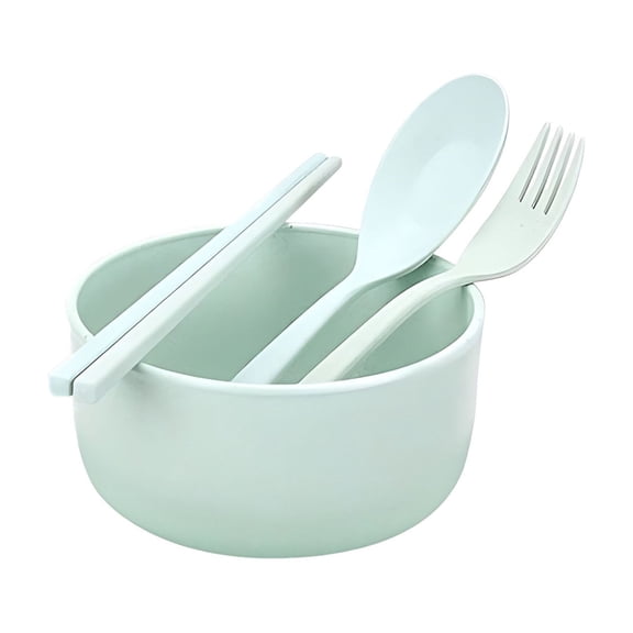 PRETXORVE Bowl Spoon Chopsticks and Fork Three-piece Tableware Set