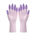 thumbnail image 1 of PRETXORVE Kitchen Emulsion Dishwashing Gloves Housework Lasting Rubber Laundry Waterproof Housework Cleaning Protective Gloves, 1 of 6