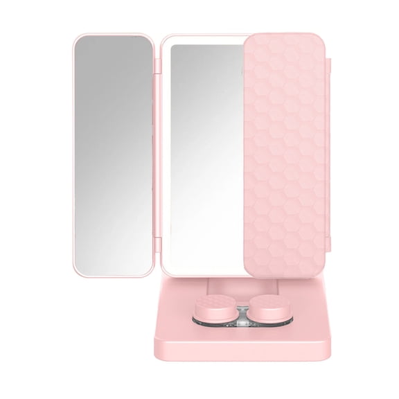 PRETXORVE Lens Cosmetic Cleaner for Contacts Glasses Case Cute Electric Proteinizing Automatic Vibration Cleaner Makeup Mirror