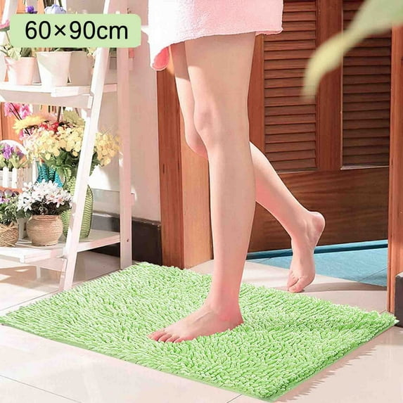 Summer Savings, Bathroom Rugs Kingtowag Walmart Deals, Fruit Green Chenille Living Room Bathroom Absorbent Floor Mat 40×60Cm, 1Pc Bathroom Mat, Bath Mat