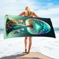 thumbnail image 1 of Summer Savings Boovnll 30x59" Beach Towel, High Absorbent Quick Dry Sand Free Microfiber Lightweight Beach Towels Oversized for Outdoor Beach, Yoga, Gym, Travel, Pool, Beach Accessories, Beach Towels, 1 of 8