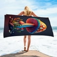 thumbnail image 1 of Summer Savings Boovnll 30x59" Beach Towel, High Absorbent Quick Dry Sand Free Microfiber Lightweight Beach Towels Oversized for Outdoor Beach, Yoga, Gym, Travel, Pool, Beach Accessories, Beach Towels, 1 of 8