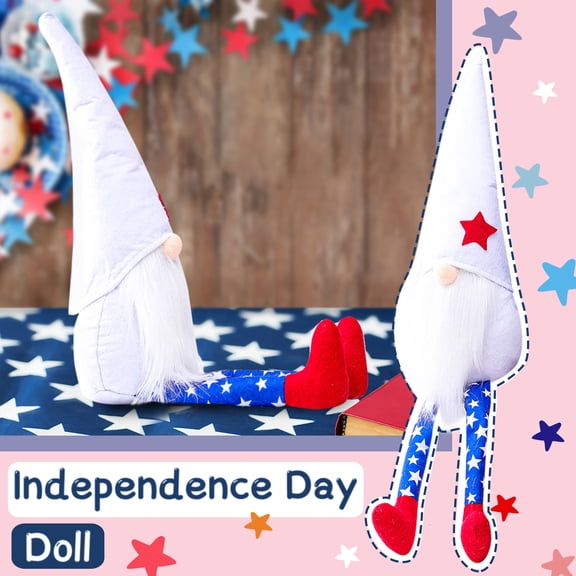 Summer Savings! Boovnll 4th of July Patriotic Gnomes Decorations, Cute Handmade Plush Swedish Tomte Gnomes Ornaments for Memorial Day Gifts, Patriotic Party Decor, 4th of July Decorations