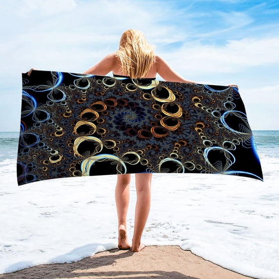 Summer Savings Boovnll Beach Towel, 30x59" High Absorbent Quick Dry Sand Free Microfiber Lightweight Beach Towels Oversized for Outdoor Beach, Yoga, Gym, Travel, Pool, Beach Accessories, Beach Towels