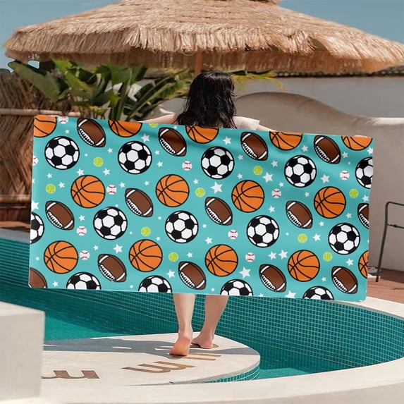 Summer Savings Boovnll Beach Towels, 28x55" High Absorbent Quick Dry Sand Free Microfiber Lightweight Beach Towel for Outdoor Beach, Yoga, Gym, Travel, Pool, Beach Accessories, Beach Towels Oversized