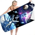 thumbnail image 1 of Summer Savings Boovnll Beach Towels, 28x59" High Absorbent Quick Dry Sand Free Microfiber Lightweight Beach Towel for Beach, Yoga, Gym, Travel, Pool, Beach Accessories, Beach Towels Oversized, 1 of 3