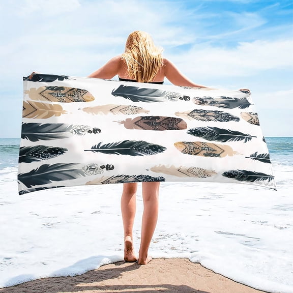 Summer Savings Boovnll Beach Towels, 30x59" High Absorbent Quick Dry Sand Free Microfiber Lightweight Beach Towel for Beach, Yoga, Gym, Travel, Pool, Beach Accessories, Beach Towels Oversized
