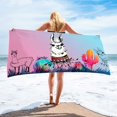 thumbnail image 1 of Summer Savings Boovnll Beach Towels, 30x60" High Absorbent Quick Dry Sand Free Microfiber Lightweight Beach Towel for Beach, Yoga, Gym, Travel, Pool, Beach Accessories, Beach Towels Oversized, 1 of 4