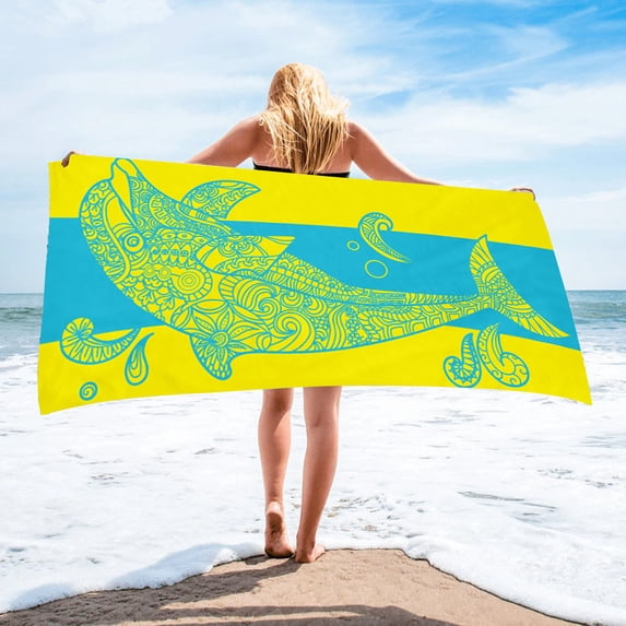 Summer Savings Boovnll Beach Towels, 30x60" High Absorbent Quick Dry Sand Free Microfiber Lightweight Beach Towel for Beach, Yoga, Gym, Travel, Pool, Beach Accessories, Beach Towels Oversized