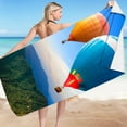 thumbnail image 1 of Summer Savings Boovnll Beach Towels, 30x60" High Absorbent Quick Dry Sand Free Microfiber Lightweight Beach Towel for Beach, Yoga, Gym, Travel, Pool, Beach Accessories, Beach Towels Oversized, 1 of 4