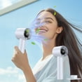 thumbnail image 1 of Summer Savings! Boovnll Portable Fan, Adjustable High Speed USB Rechargeable Digital Display Fans Lightweight Compact Handheld Fan for Outdoor, Travel, Camping, Vacation, Summer Gift, Mini Fan - Fan, 1 of 6