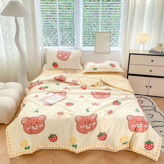 Summer Savings! Boovnll Summer Blanket, 60x80" Cold Touch Fabric Lightweight Breathable Soft Fluffy Rest Summer Comforter for Hot Sleepers & Night Sweats for Adults, Children, Comforter