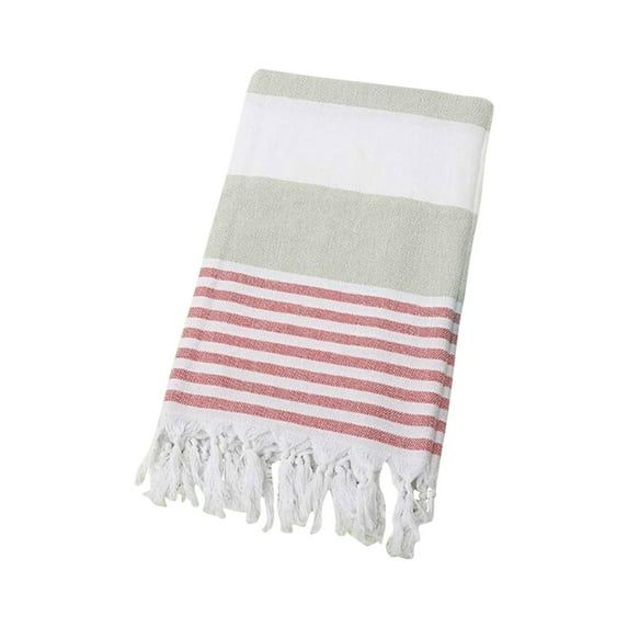 Summer Savings Boovnll Turkish Beach Towel, Oversized High Absorbent Quick Dry Sand Free Striped Fringed Beach Towels for Beach, Bathroom, Yoga, Gym, Travel, Pool, Beach Accessories, Beach Towel